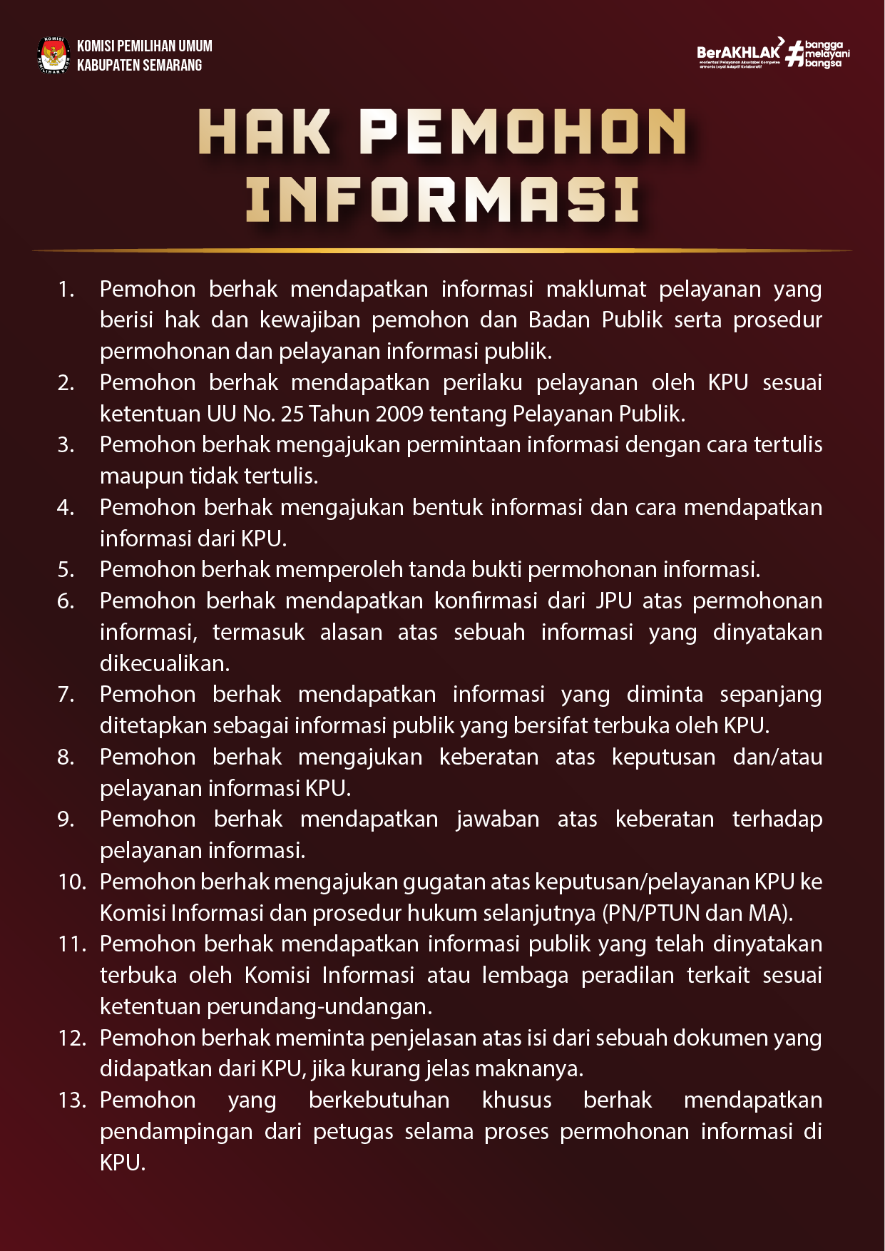 HAK PEMOHON INFORMASI